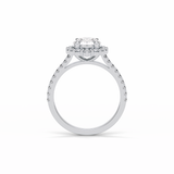 Round Pave & Halo Lab Grown Diamond Engagement Ring