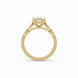 Oval Pave & Halo Lab Grown Diamond Engagement Ring