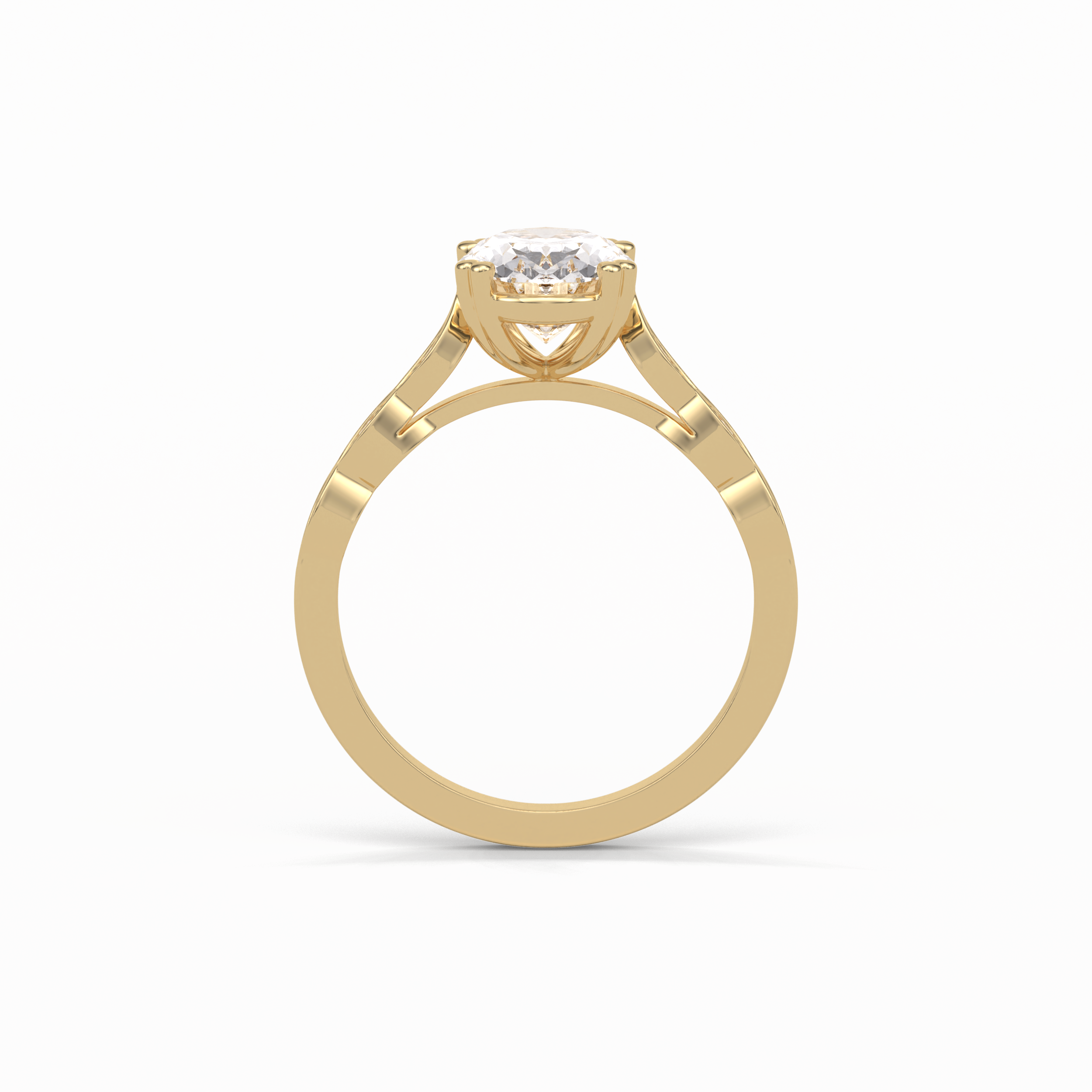Oval Pave & Halo Lab Grown Diamond Engagement Ring