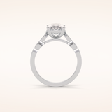 1.91 CT Oval Shaped Pave Moissanite Engagement Ring