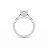 Oval Pave & Halo Lab Grown Diamond Engagement Ring
