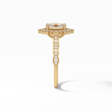 Oval Pave & Cluster Lab Grown Diamond Engagement Ring