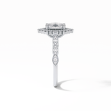 Oval Pave & Cluster Lab Grown Diamond Engagement Ring