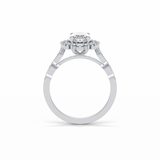 Oval Pave & Cluster Lab Grown Diamond Engagement Ring