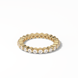 1.2 TCW Round Shaped Moissanite With Full Eternity Wedding Band 18