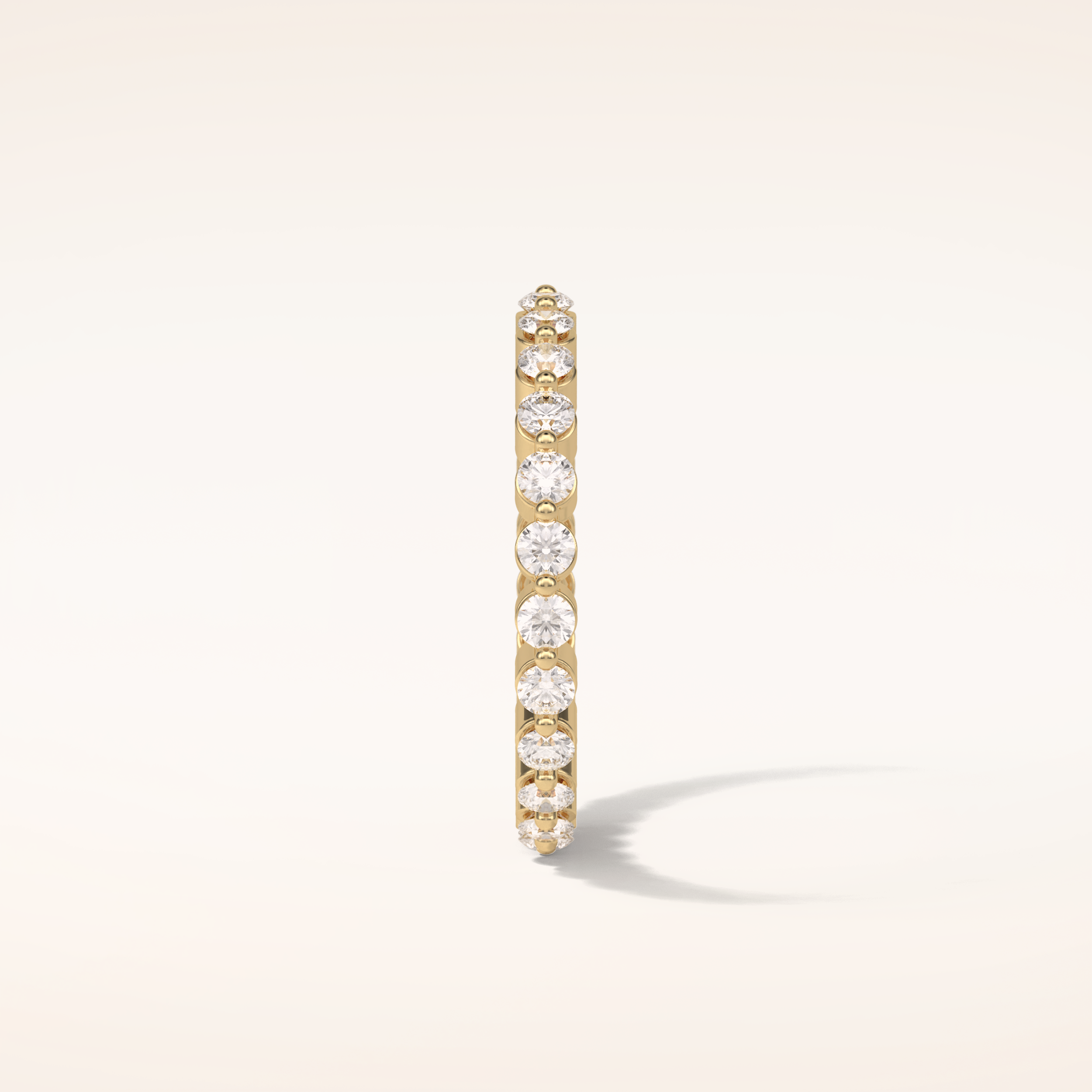 1.2 TCW Round Shaped Moissanite Full Eternity Wedding Band