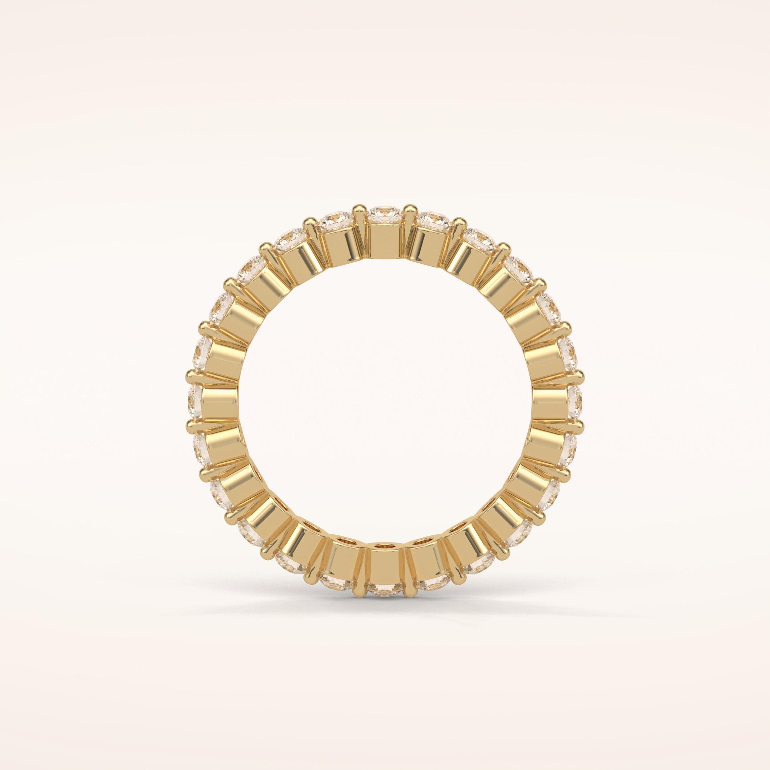 1.2 TCW Round Shaped Moissanite Full Eternity Wedding Band