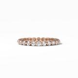 1.2 TCW Round Shaped Moissanite With Full Eternity Wedding Band 16