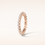 1.2 TCW Round Shaped Moissanite Full Eternity Wedding Band