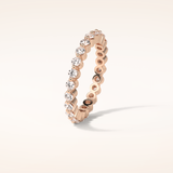 1.2 TCW Round Shaped Moissanite Full Eternity Wedding Band