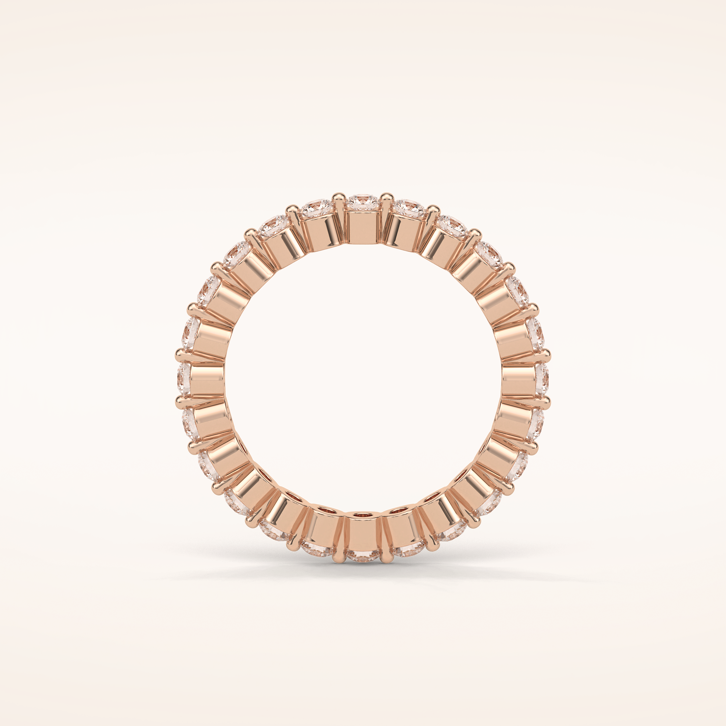 1.2 TCW Round Shaped Moissanite Full Eternity Wedding Band