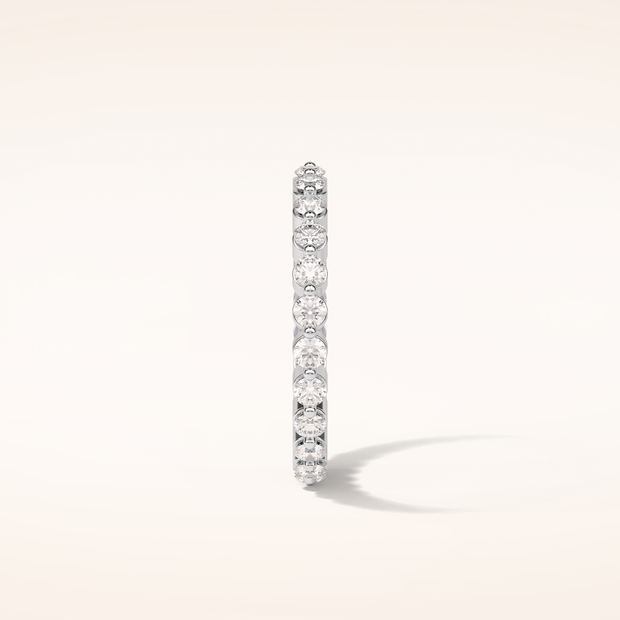 1.2 TCW Round Shaped Moissanite Full Eternity Wedding Band