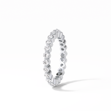 1.2 TCW Round Shaped Moissanite With Full Eternity Wedding Band 2