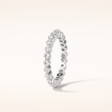 1.2 TCW Round Shaped Moissanite Full Eternity Wedding Band