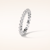 1.2 TCW Round Shaped Moissanite Full Eternity Wedding Band