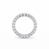 1.2 TCW Round Shaped Moissanite With Full Eternity Wedding Band 4
