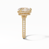 Pear Hidden Halo & Pave Lab Grown Diamond Engagement Ring