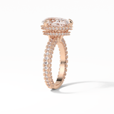 Pear Hidden Halo & Pave Lab Grown Diamond Engagement Ring