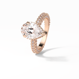Pear Hidden Halo & Pave Lab Grown Diamond Engagement Ring