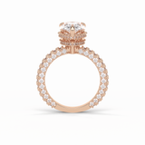 Pear Hidden Halo & Pave Lab Grown Diamond Engagement Ring
