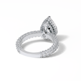 Pear Hidden Halo & Pave Lab Grown Diamond Engagement Ring