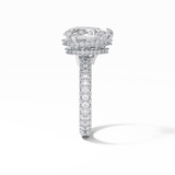Pear Hidden Halo & Pave Lab Grown Diamond Engagement Ring