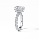 Pear Hidden Halo & Pave Lab Grown Diamond Engagement Ring
