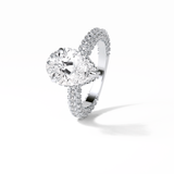Pear Hidden Halo & Pave Lab Grown Diamond Engagement Ring