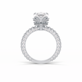 Pear Hidden Halo & Pave Lab Grown Diamond Engagement Ring