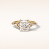 2.30 CT Radiant Shaped Cluster Moissanite Engagement Ring