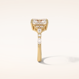 2.30 CT Radiant Shaped Cluster Moissanite Engagement Ring