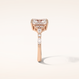 2.30 CT Radiant Shaped Cluster Moissanite Engagement Ring