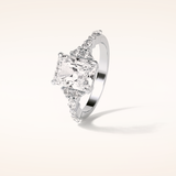 2.30 CT Radiant Shaped Cluster Moissanite Engagement Ring