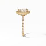 Pear Halo & Pave Lab Grown Diamond Engagement Ring
