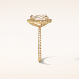 1.93 CT Pear Shaped Halo & Pave Moissanite Engagement Ring