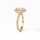 Pear Halo & Pave Lab Grown Diamond Engagement Ring