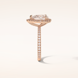 1.93 CT Pear Shaped Halo & Pave Moissanite Engagement Ring
