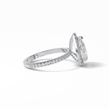 Pear Halo & Pave Lab Grown Diamond Engagement Ring