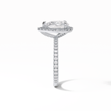 Pear Halo & Pave Lab Grown Diamond Engagement Ring