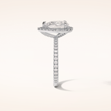 1.93 CT Pear Shaped Halo & Pave Moissanite Engagement Ring