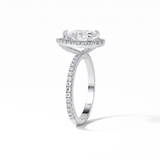 Pear Halo & Pave Lab Grown Diamond Engagement Ring
