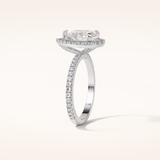 1.93 CT Pear Shaped Halo & Pave Moissanite Engagement Ring