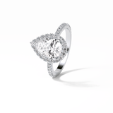 Pear Halo & Pave Lab Grown Diamond Engagement Ring