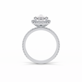 Pear Halo & Pave Lab Grown Diamond Engagement Ring