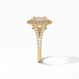Oval Halo & Pave Lab Grown Diamond Engagement Ring