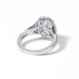 Oval Halo & Pave Lab Grown Diamond Engagement Ring