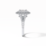 Oval Halo & Pave Lab Grown Diamond Engagement Ring