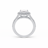Oval Halo & Pave Lab Grown Diamond Engagement Ring