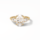 Oval Halo & Pave Lab Grown Diamond Engagement Ring
