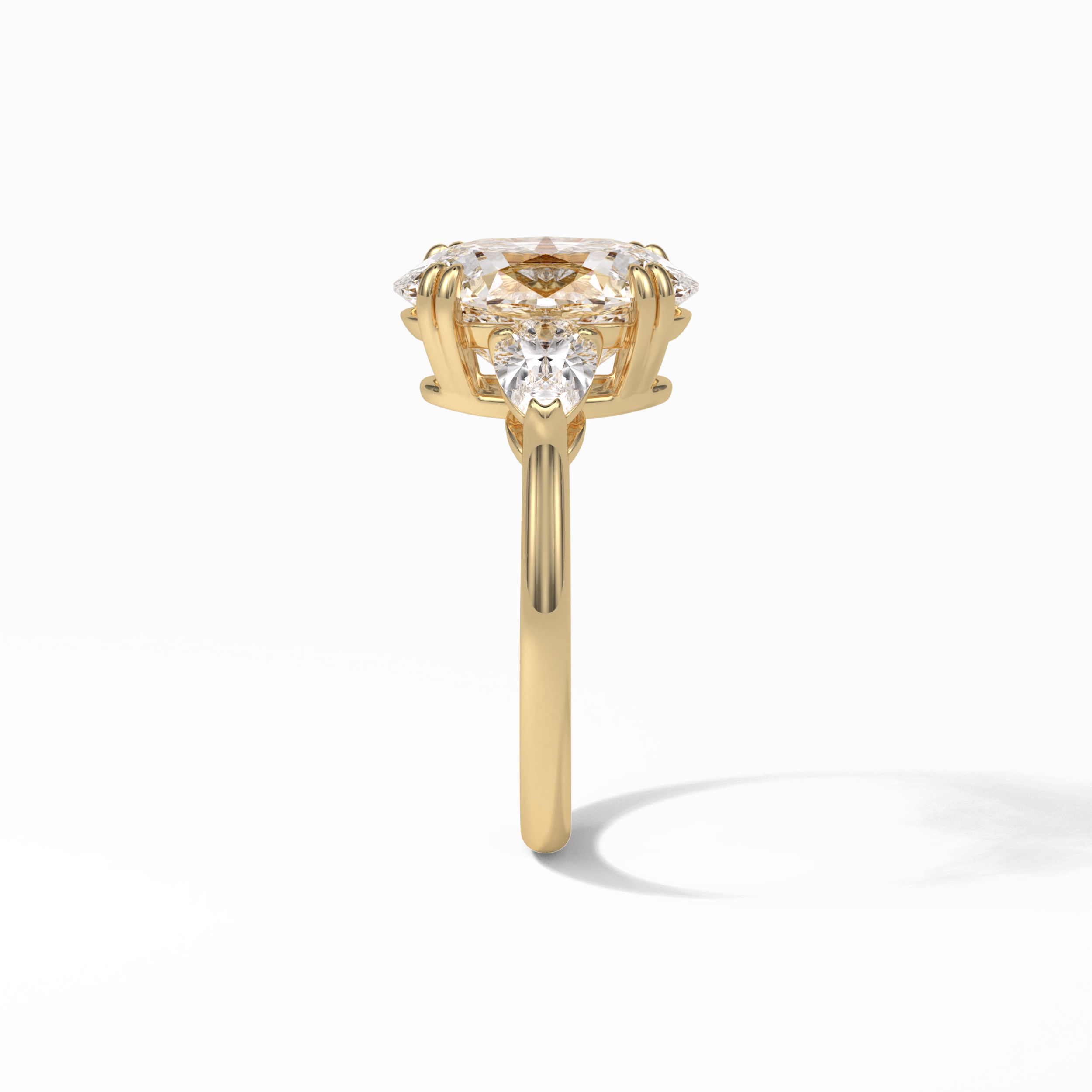 Oval Halo & Pave Lab Grown Diamond Engagement Ring